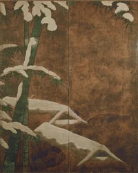 Bamboo in the snow